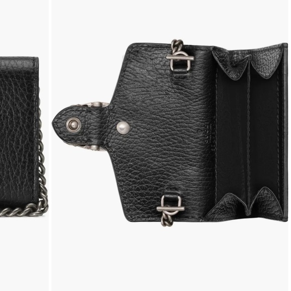 Gucci Dionysus Black Leather Card Case - Picture 10 of 11